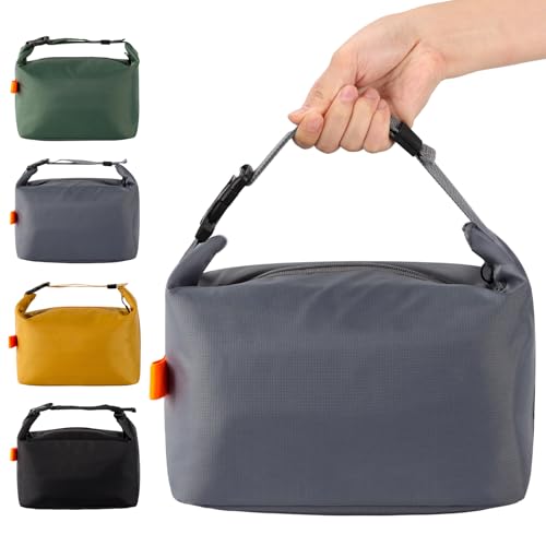 Viiotu Insulated Lunch Bag for Men & Women - Waterproof Oxford Lunch Cooler Bag with Long-Lasting Insulated, Reusable Lunch Tote for Work, Office, Picnic, Travel (Grey)