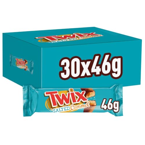 Twix Salted Caramel Schokoriegel | Großpackung Schokolade | 30 Doppelriegel (30 x 46g)