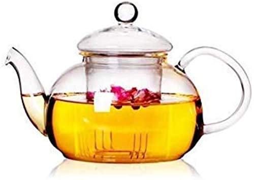 Bule de vidro resistente ao calor de 1 peça para garrafa de chá com infusor