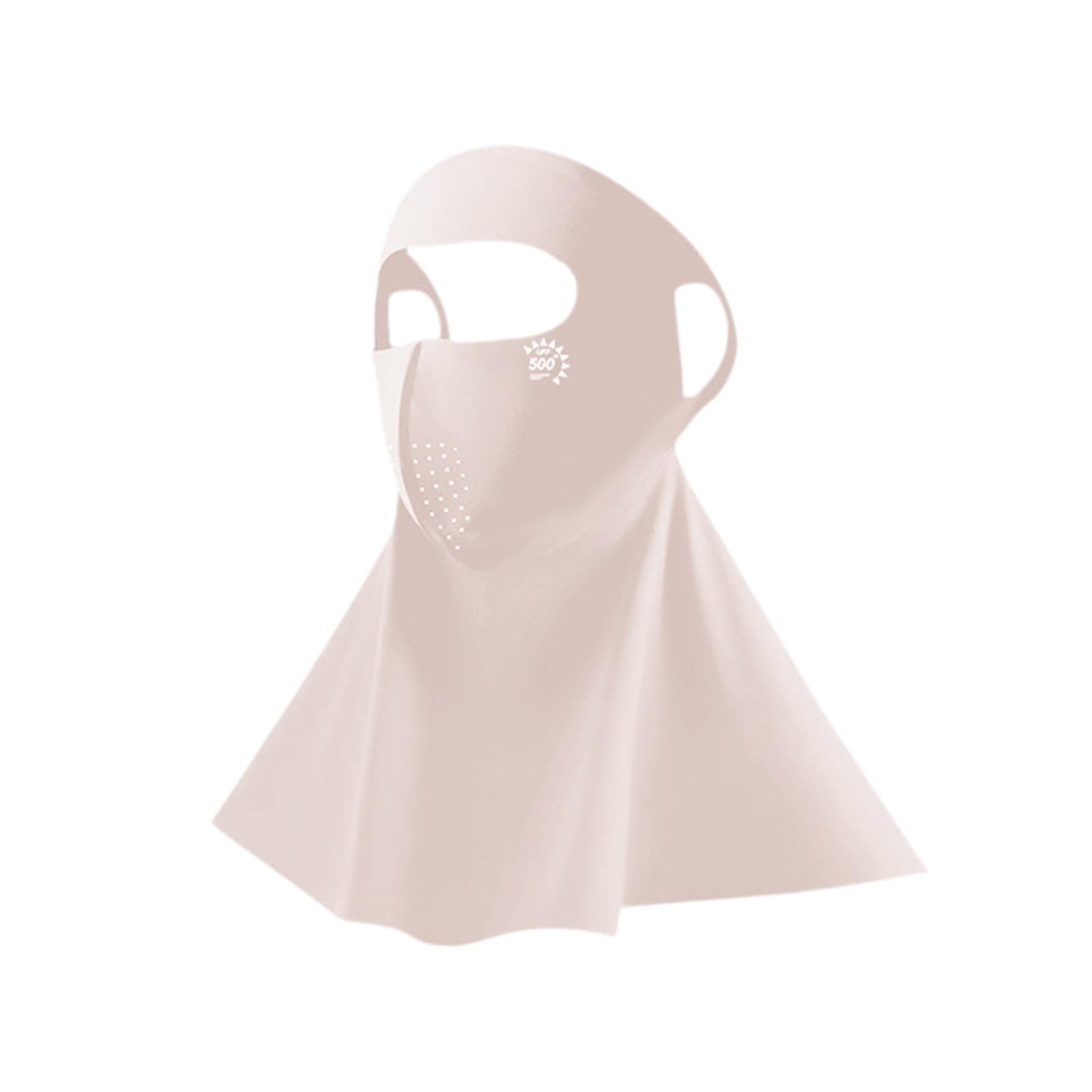 NIVAA Sun Protection Face Cover Neck Face Cover Breathable for Women Beach Hunting Pink-image-8