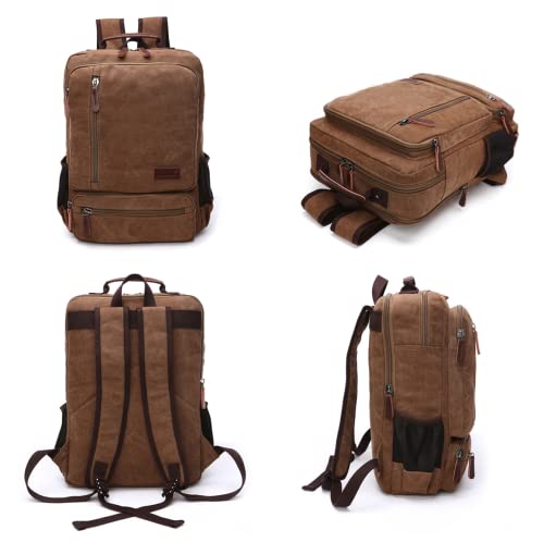 Executive Canvas Backpack for Heavy Duty Notebook Travel, red4