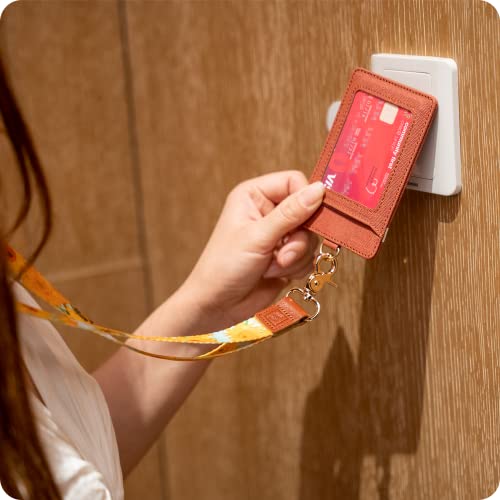 Senlly Id Badge Holder Gift With Cute Neck Lanyard Strap, 2 Card Slots And 1 Clear Id Window, For Women And Men #TOP4