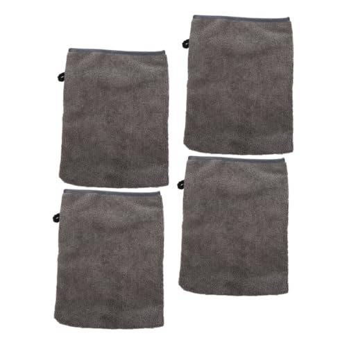 Gatuida 4 piezas Guantes de Microfibra para Desmaquillar Reutilizables Suaves y Cómodos Accesorios Faciales para Limpieza Profunda del Rostro de Unidades Gris y Negro para Uso Doméstico
