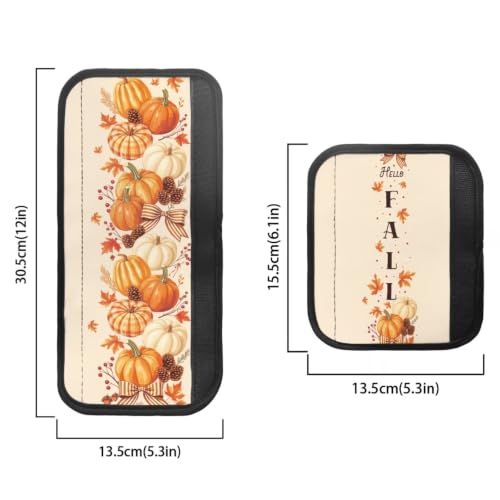 Image of Fall Pumpkin Refrigerator Handle Covers Set of 6 Bow Print Fridge Handle Covers for Kitchen Easy to Install Appliance Handles Cover for Microwave Oven Stove Dishwasher