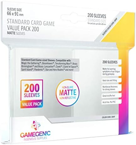 Gamegenic Matte Standard Card Game Sleeve Value Pack 200 | Galápagos, Acessório