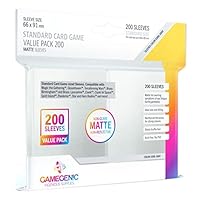 Gamegenic, Matte Standard Sleeve Value Pack 200, Sleeve Color Code: Gray