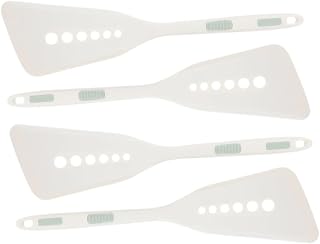OUNONA 4 Piezas Espátula De Silicona Cocinando Espátula Ranurada Espátula para Freír Sartén Wok Espátulas para Utensilios De Cocina Antiadherentes Calor Plancha Gel De Sílice