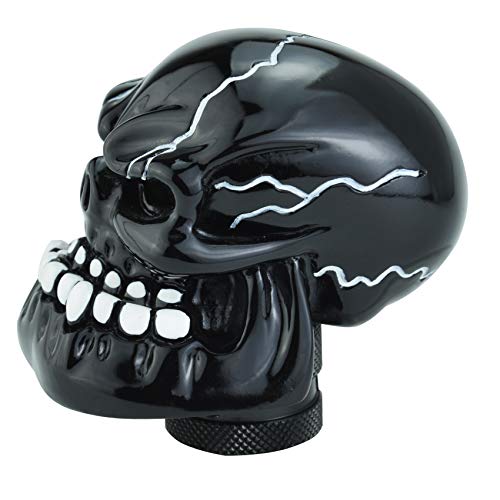 Abfer Car Shifter Knobs Skull Gear Shift Knob With Big Tooth Shifting Lever Fit Most Automatic Manual Transmission Cars Truck Vehicle (Black) #TOP5