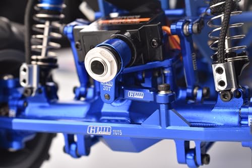 GPM Aluminum 7075 21T Servo Horn W. Built-in Spring for LOSI 1/18 Mini LMT Monster Truck (Black)