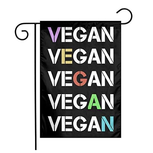 Divertida bandera vegana de jardín de 30,48 x 45,72 cm, banderas impresas para decoración del hogar