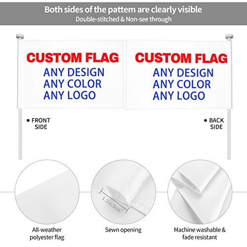 Custom Flag Add Your Own Design Here Small Car Flags Double Side For Outside Custom Flag Customizable Gifts Personalized Flag For Outdoors Procession Travel Flag Custom Flag Custom Car Flag 18"X12" #TOP6
