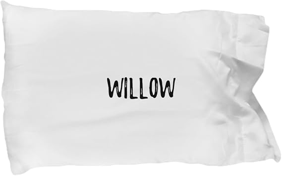 EzGift Willow Pillowcase Custom Name Personalized Gift Idea Pillow Cover Case 20x30