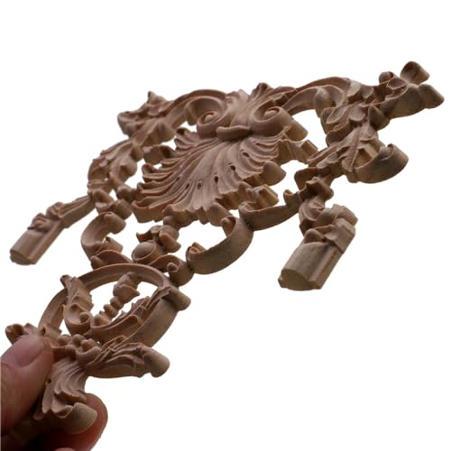 Décalcomanie coin applique bois sculpté rose rétro pour mur