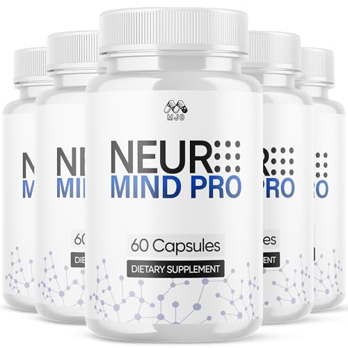 (5 Pack) Neuro Mind Pro Capsules Official NeuroMind Pro Brain Health Pills with All Natural Ingredients Brain Health and Wellness Supplement with Premium Vitamins for Women and Men (300 Capsules)