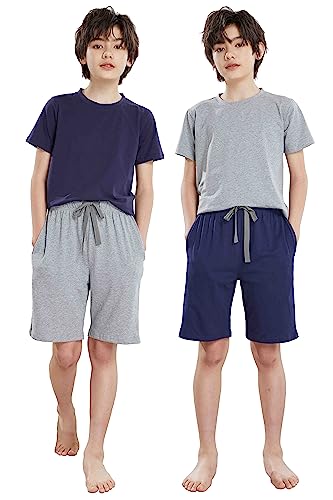HiddenValor Kids Cotton Pajama Shorts with Pockets for Boys Girls2