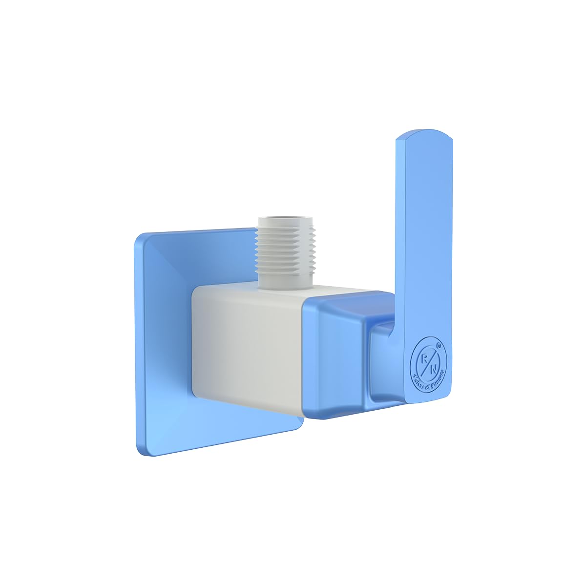 RN PTMT Superior Plastic Faucet Heavy Duty Angle Valve for Bathroom Sink, Geyser | Angle Cock with Wall Flange (White-Blue Dual)_RNABP19A01 | 20mm(3/4") Cartridge (B0CVDY1CN7) Amazon Price History, Amazon Price Tracker