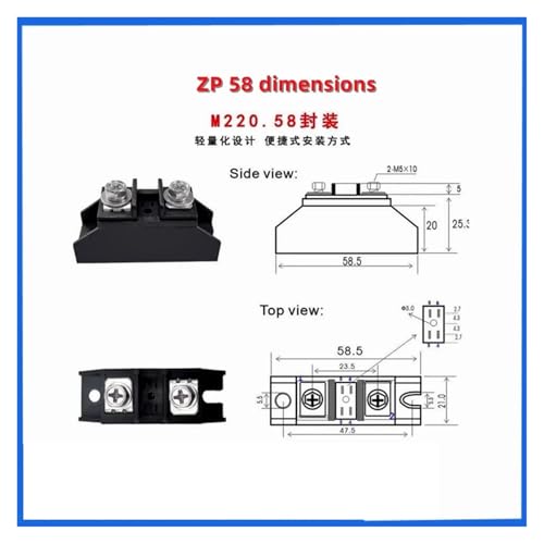 Diodo rectificador ZP40A M22 para modulo antirecarga de corriente industrial 3