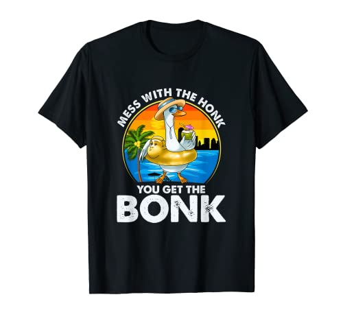Mess With The Honk You Get The Bonk | Funny Duck | Estate Maglietta