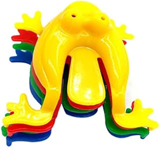 TOYANDONA 24Pcs Jumping Frog Toy Plastic Jumping Leap Frog for Kids Children Toddlers Party Favors, Goody Bag Fillers, Random