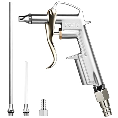 ANOMM Soufflette à Air Comprimé, Pistolet de Soufflage d'Air Haute Pression, avec 3 Buses, pour Nettoyage Industriel
