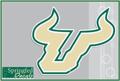 USF BULLS BULL HORNS LOGO 18" Vinyl Decal #2 South Florida Car Truck Sticker