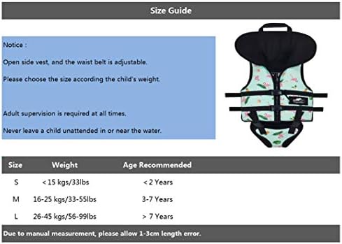 Gogokids Kids Swim Vest Toddler Swimming Vest - Kids Swimming Vest Toddler Float Vest Children Swim Jacket Baby Float Jacket Neoprene Swimming Jacket with Headrest for Age 2-3 3-4 4-5 5-6 7-8 Years