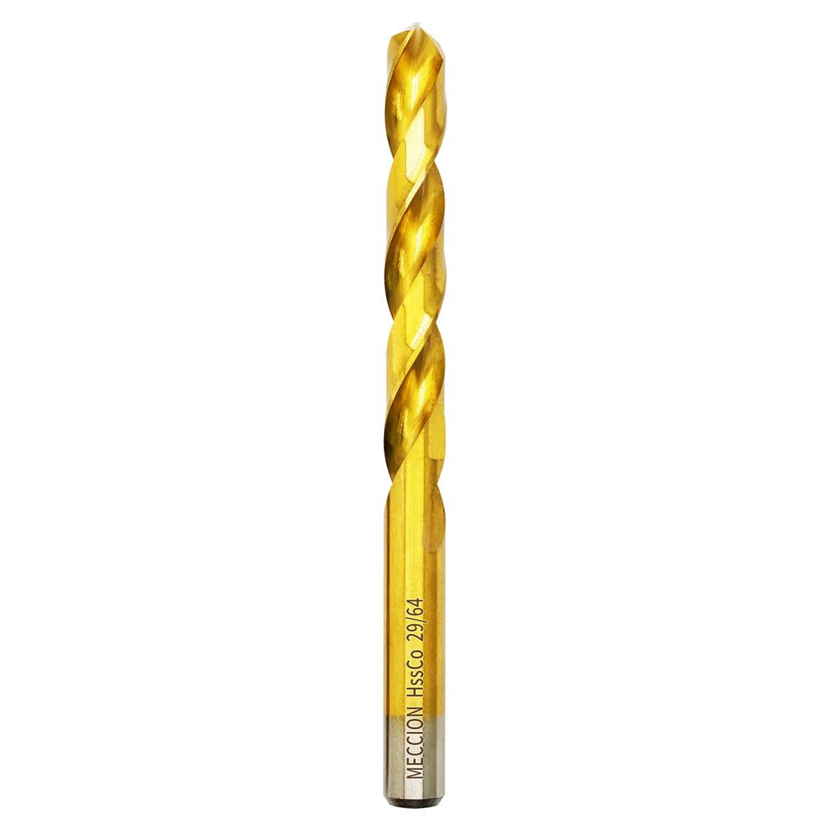 Meccion Cobalt Drill Bits 29/64 in. x 5-7/8 in. x 1pcs M35 Cobalt Titanium Nitride Coated Drill Bit for Metal, Steel, Cast Iron, Wood, Plastic