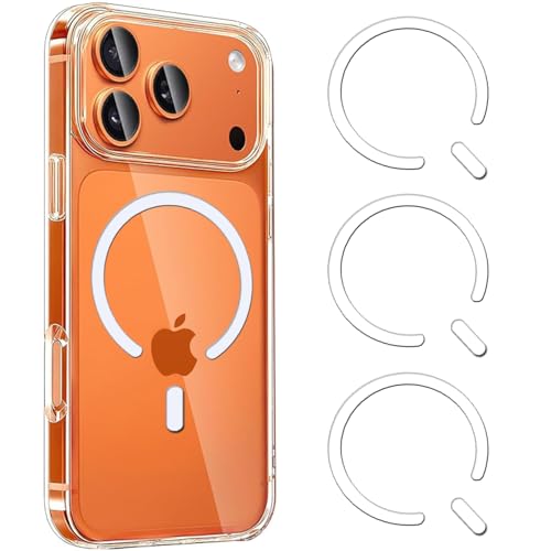 COJOC for MagSafe Ring - Universal Metal Ring Sticker for Magnetic Charger Compatible with Magsafe Accessories & Wireless Charging for iPhone 17/16/15/Air,Galaxy Series and Phone Case - White