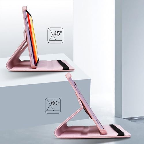 Image of TGK Rotating Cover for Redmi Pad SE 11 inch 360 Degree Leather Flip Case (Rose Gold)