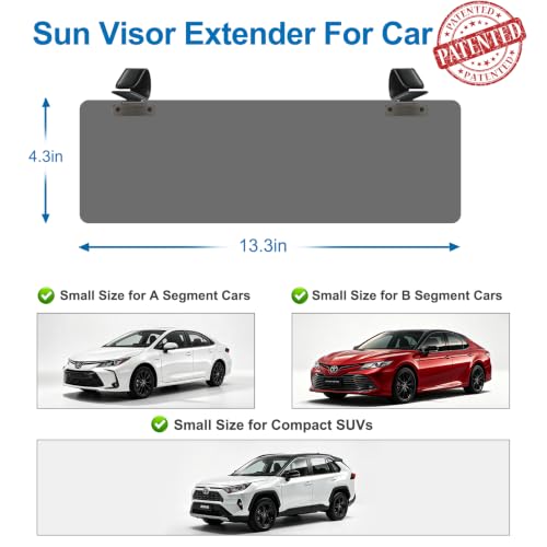 Image of Veharvim Sun Visor Extender for Car, Visor Extender Attachment for Car