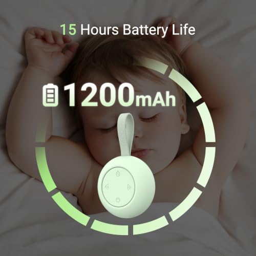 Image of jaroco Portable Baby Sound Machine [White Noise for Babies Kids Adults][Sleep Soother][Timer Function][20 Soothing Sounds] 15 Hours Battery Life, Registry Gift,Shower,Clips on Baby Stroller.Mint