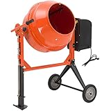 3/4HP Electric Concrete Cement Mixer 4.2 Cu Ft, 550W Mortar Mixing Stucco Seeds Portable Barrow Machine1