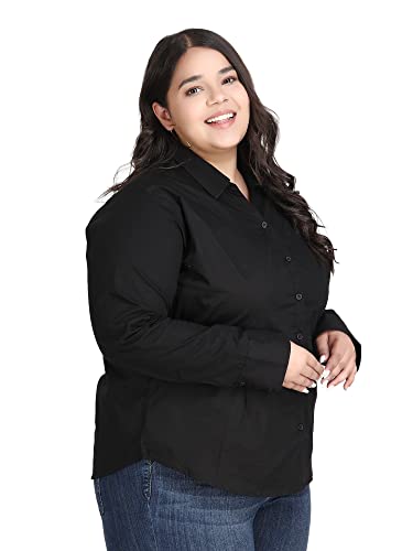 Image of Blue Ronin Full Sleeve Stylish Western Official Formal Shirts for Women Regular Fit Plus Size