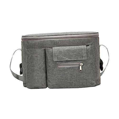 Bolsa multifuncional para pañales y organizador gris claro miniatura 1