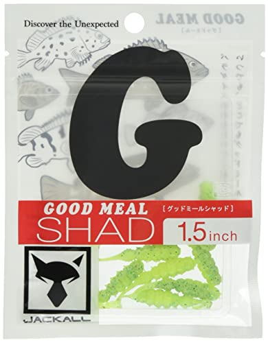 JACKALL(ジャッカル) ワーム グッドミールシャッド 1.5インチ ホットライム/グローチャート 1枚目