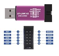 Hailege STM32F103C8T6 STM8 STM32 ST-Link V2 Emulator Downloader Programmierer mit Dupont Drähten – Ansicht 3
