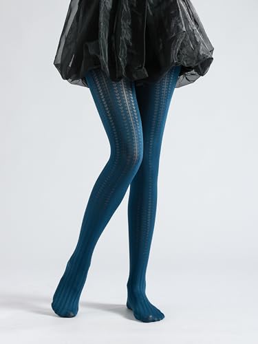 Image of Sahabowi Women Tights, Sheer High Waist Pantyhose, Vintage Control Top Stockings, Siwa7