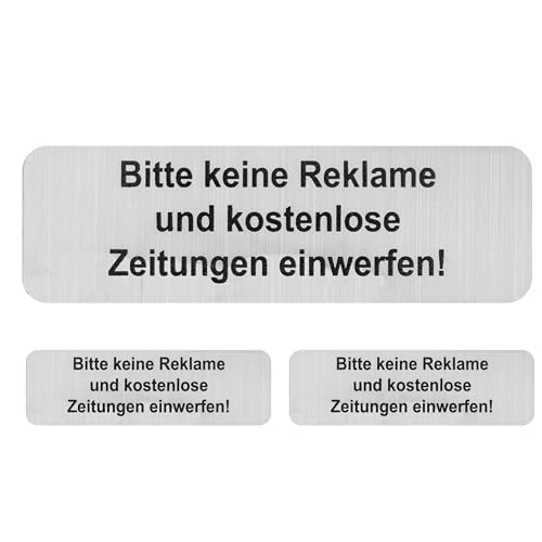 Briefkastenaufkleber 'Keine Werbung', 3 Stück, 67 x 21 mm, selbstklebende...