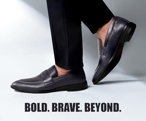 Image of LOUIS STITCH Loafers Formal Shoes for Men | Slip-On Moccasins | Ideal for Business, Casual, Parties (RGMC S)