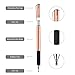 Mixoo 2-in-1 Precision Disc & Fiber Stylus with Replaceable Tips for Capacitive Touch Screen Devices (Black/Rose Gold)