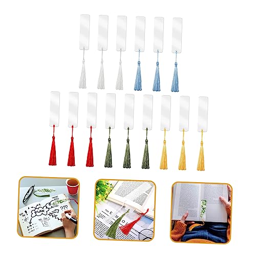 Marque-pages à sublimation Operitacx lot de 15 pièces avec pompon