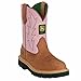 John Deere 2185 Western Boot (Toddler/Little Kid),Tan/Pink,9 M US Toddler