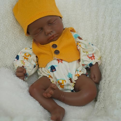 KUICEO Reborn Baby Dolls That Lifelike -12 inch Full Body Silicone Sleeping Baby Girl Handmade Face Realistic Body Details for Children Gift