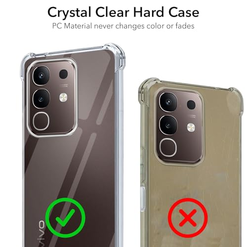 Image of Jkobi Shockproof Crystal-Clear Back Cover for Vivo T4x | Vivo Y31 Pro (Anti Yellow Case | Drop & Camera Protection | Hard Polycarbonate)