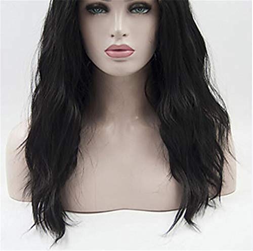 Perruque lace front noire pour masquer la perte de cheveux avec de belles boucles - 7