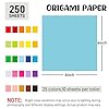 Koogel 250 Sheets 6" X 6" Origami Paper Double Sided Color, 25 Assorted Colors Colored Paper, for Kids Folding Crafting Scrapbooking, Classroom Teacher Supplies, Beginner #5