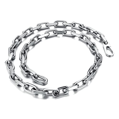 Collier chaîne de câble anti-noircissement en acier inoxydable pour homme