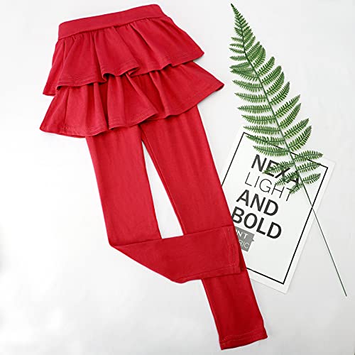 Image of KEREDA Girls Leggings Ruffle Skirt School Uniform Pants Kids Clothes