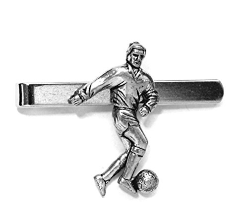 Pinza de corbata del fútbol con detalles pulidos y estuche rígido de gala