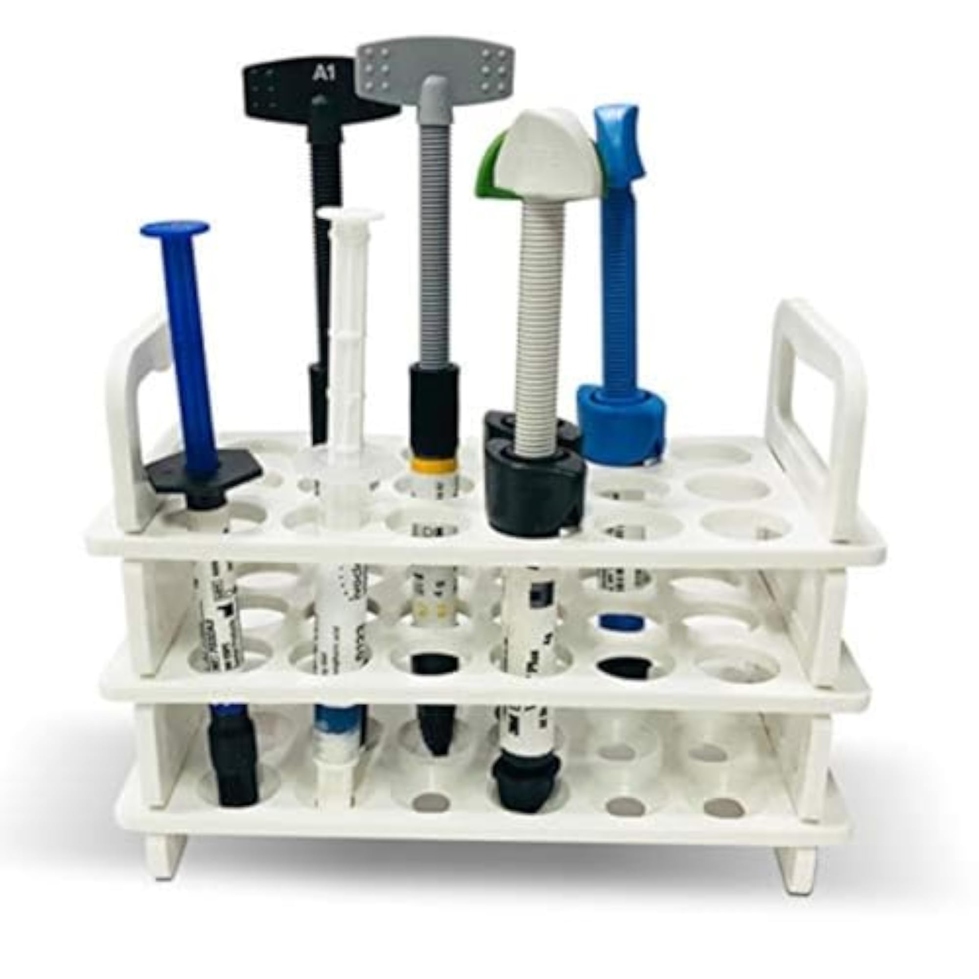 Composite Syringe Organizer with 18 Holes for Dental Clinics